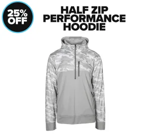 25% Half Zip Performance Hoodie