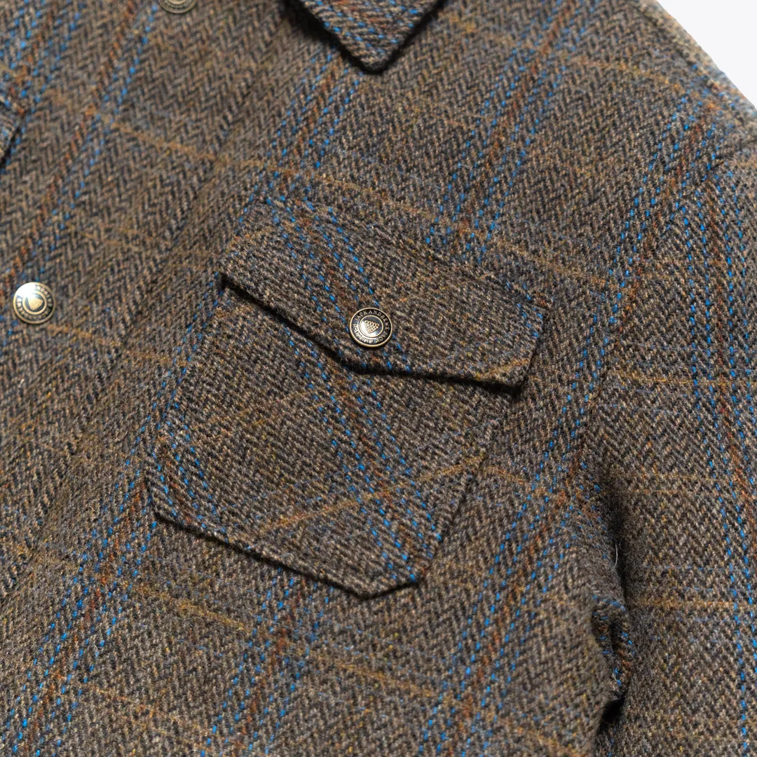 Premium Thistle Bark Plaid Aberdeen Wool Jacket