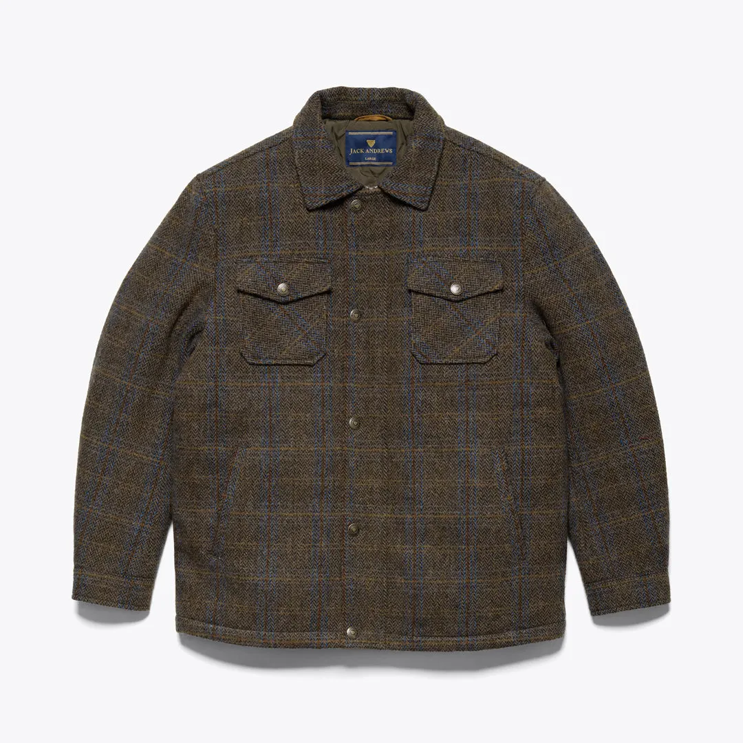 Premium Thistle Bark Plaid Aberdeen Wool Jacket