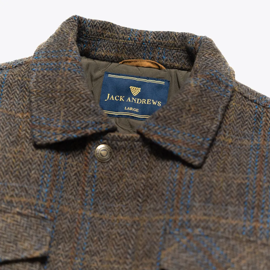 Premium Thistle Bark Plaid Aberdeen Wool Jacket