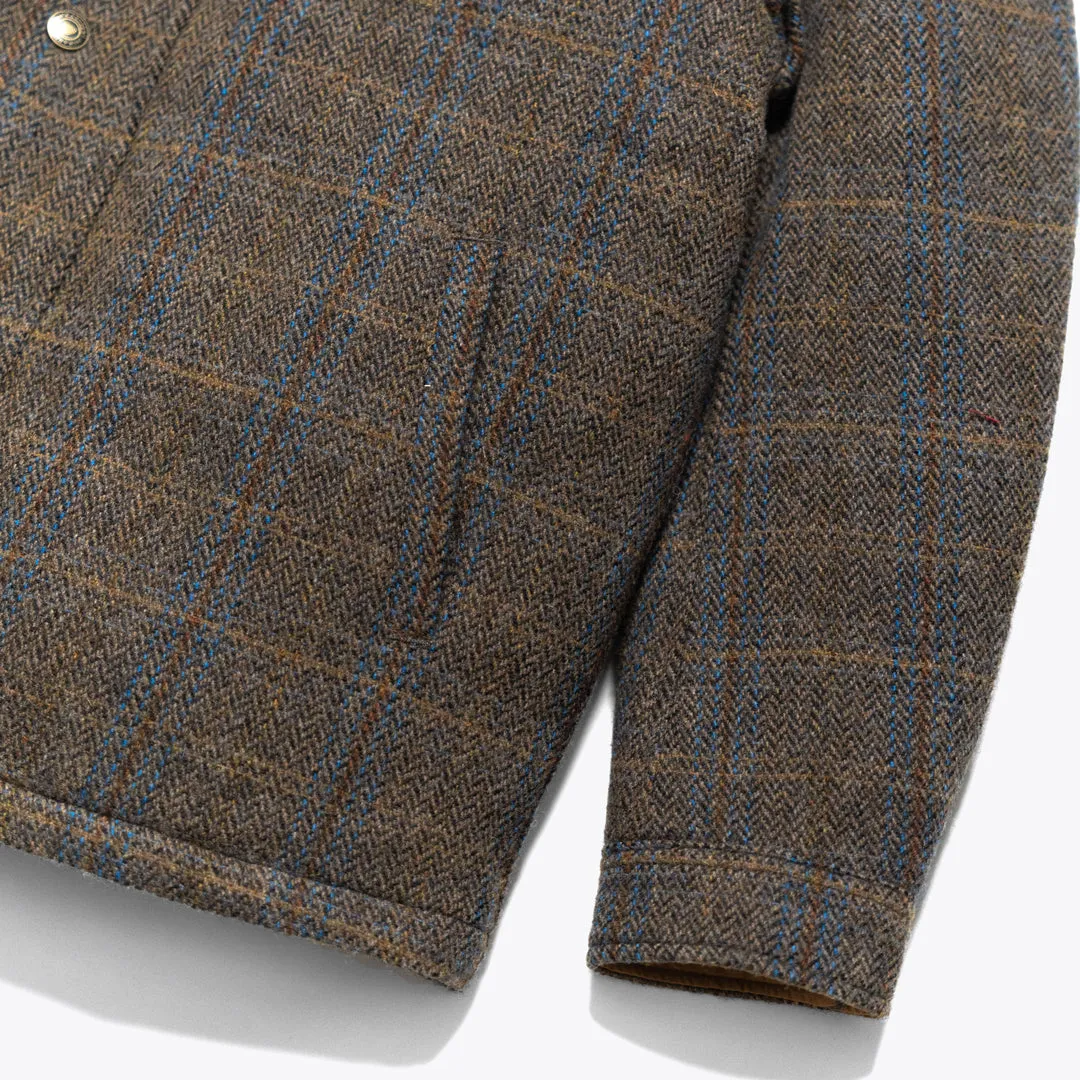 Premium Thistle Bark Plaid Aberdeen Wool Jacket