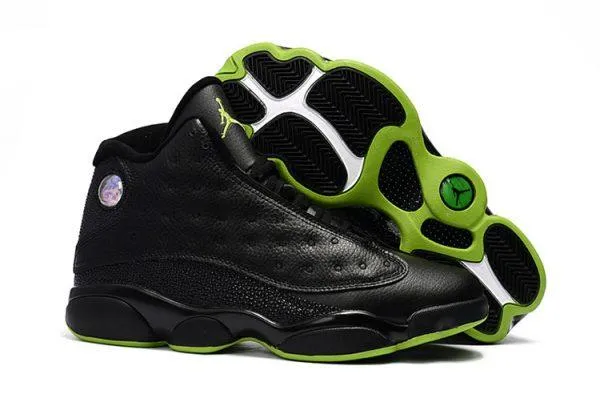 Air Jordan 13 Altitude Black Green Hightop Sneakers