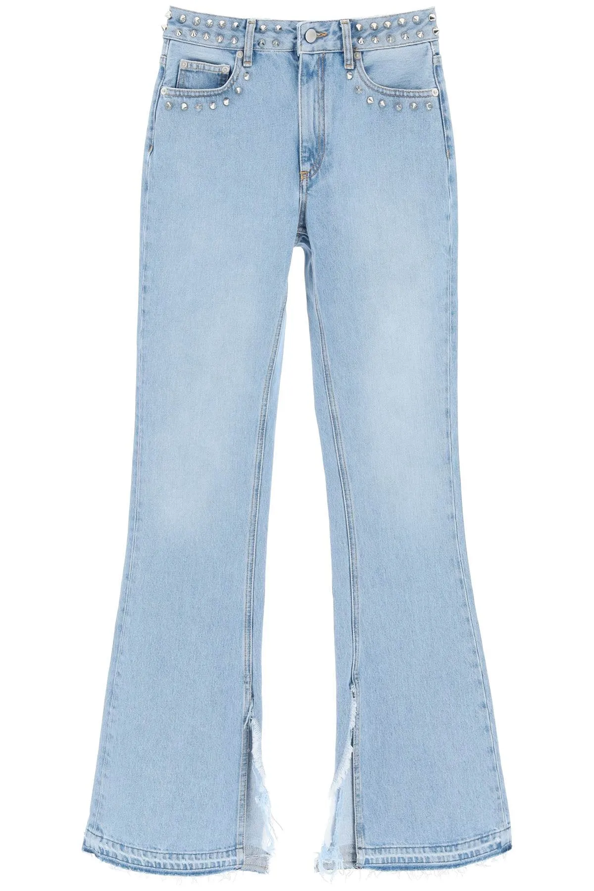 Alessandra rich flared jeans with studs