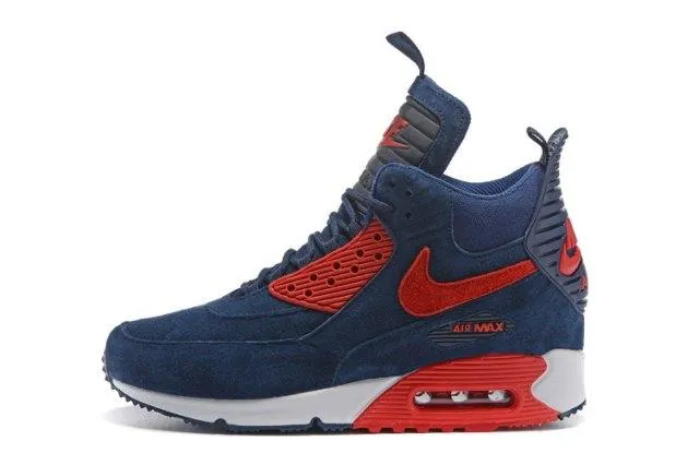 AM 90 Winter Sneakerboot Navy Blue Red