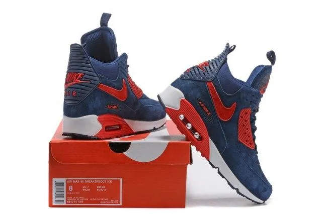 AM 90 Winter Sneakerboot Navy Blue Red