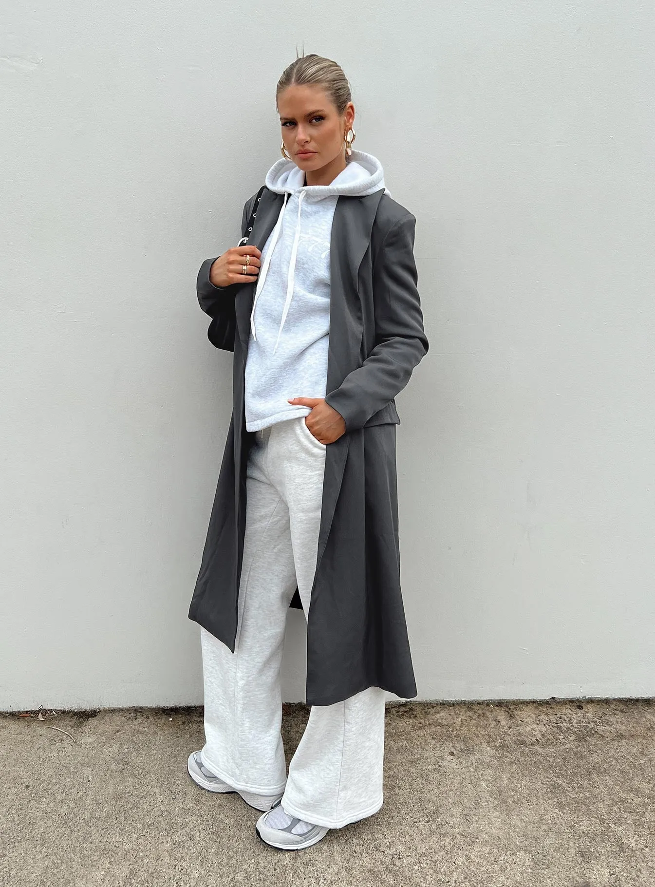 Archer Trench Coat Slate