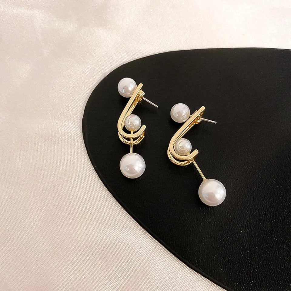 ARUBA FAUX PEARL DROP EARRINGS