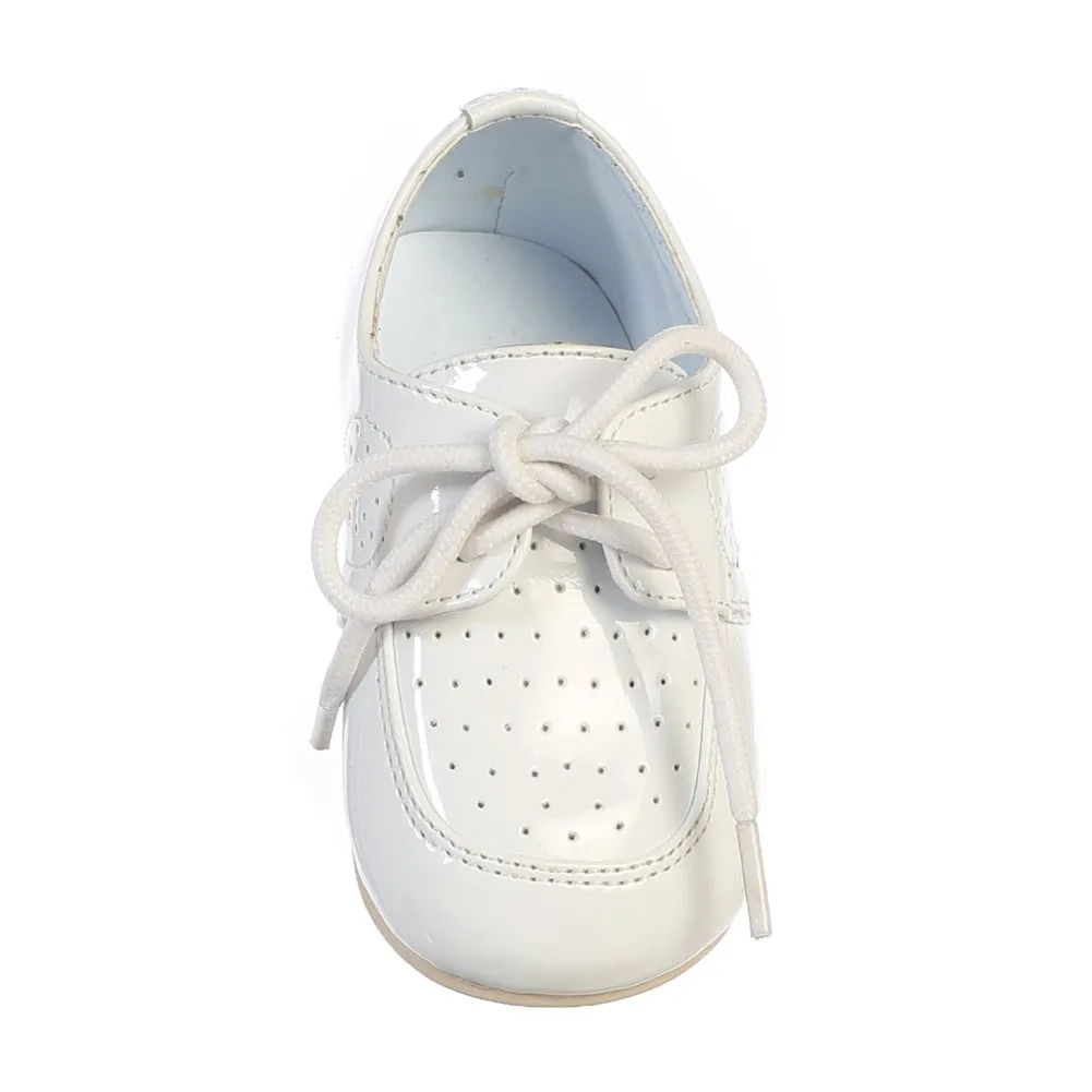 Baby Boys White Lace Up Holed Design Dress Shoes 0 Baby-6 Toddler