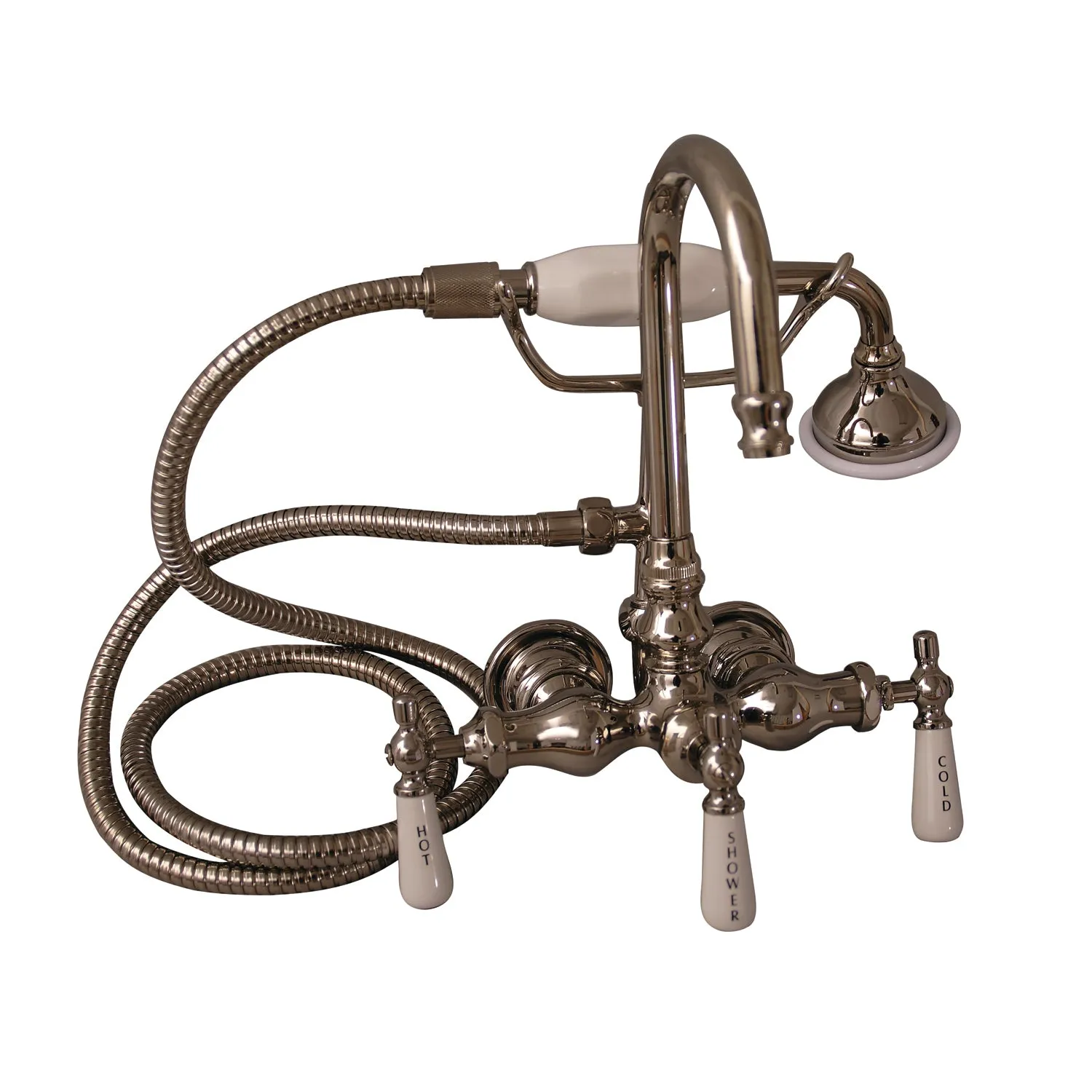 Bartlett 60" Cast Iron Roll Top Tub Kit-Polished Nickel Accessories