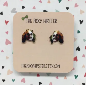 Beetlejuice Inspired Stud Earrings