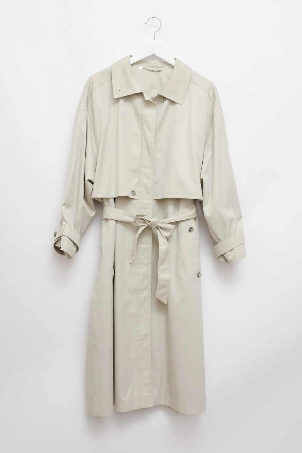 BEIGE VINTAGE BELTED TRENCH COAT