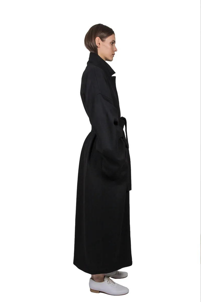 Black wool coat