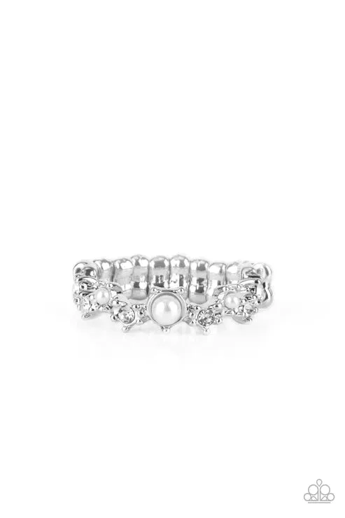 Blissfully Bella White Ring - Paparazzi Accessories