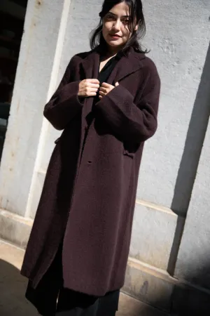 Boboutic | Cruel Touch Cashmere Silk Coat in Brown