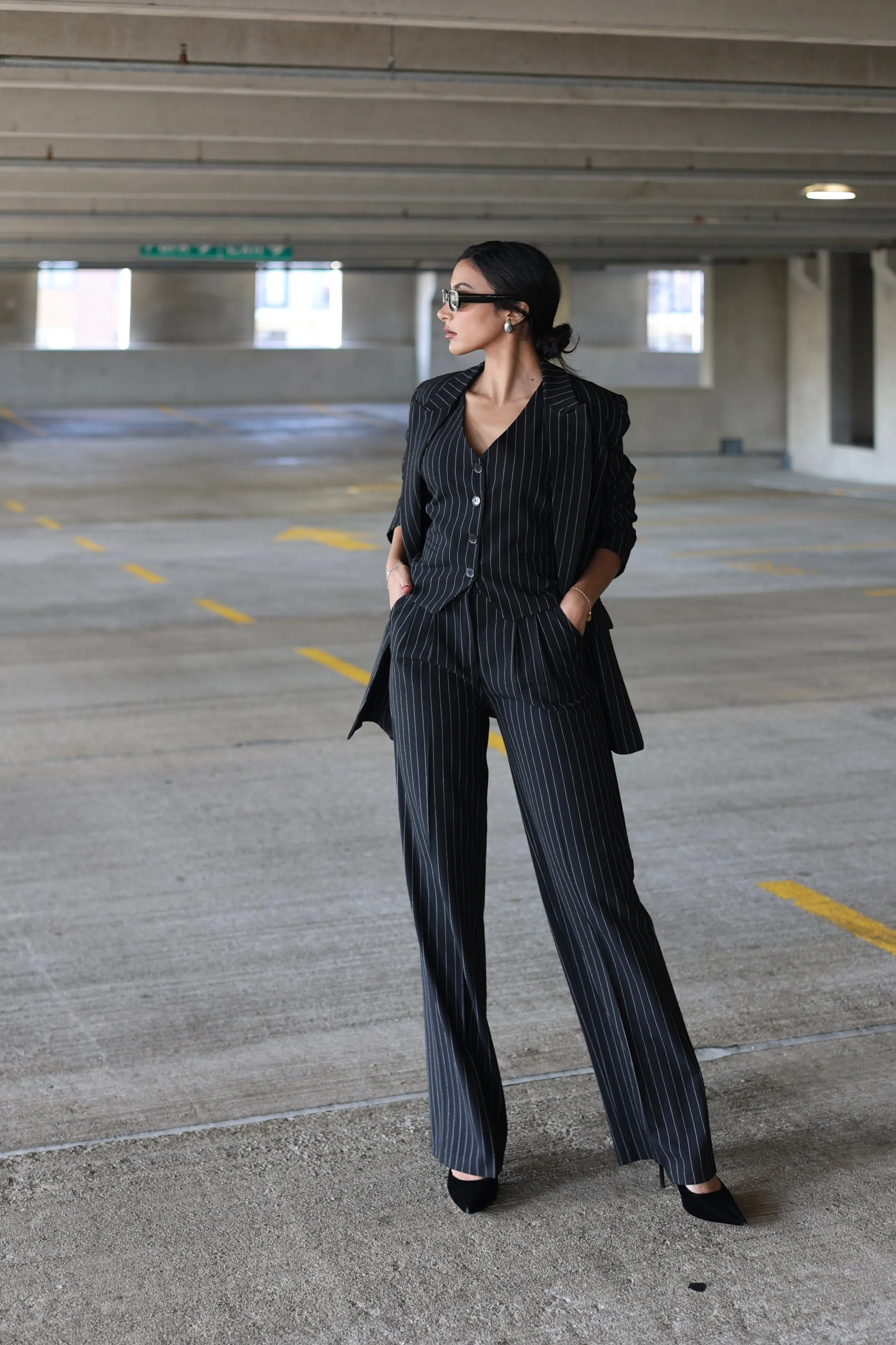 Boss Babe Pinstriped Suit 🖤