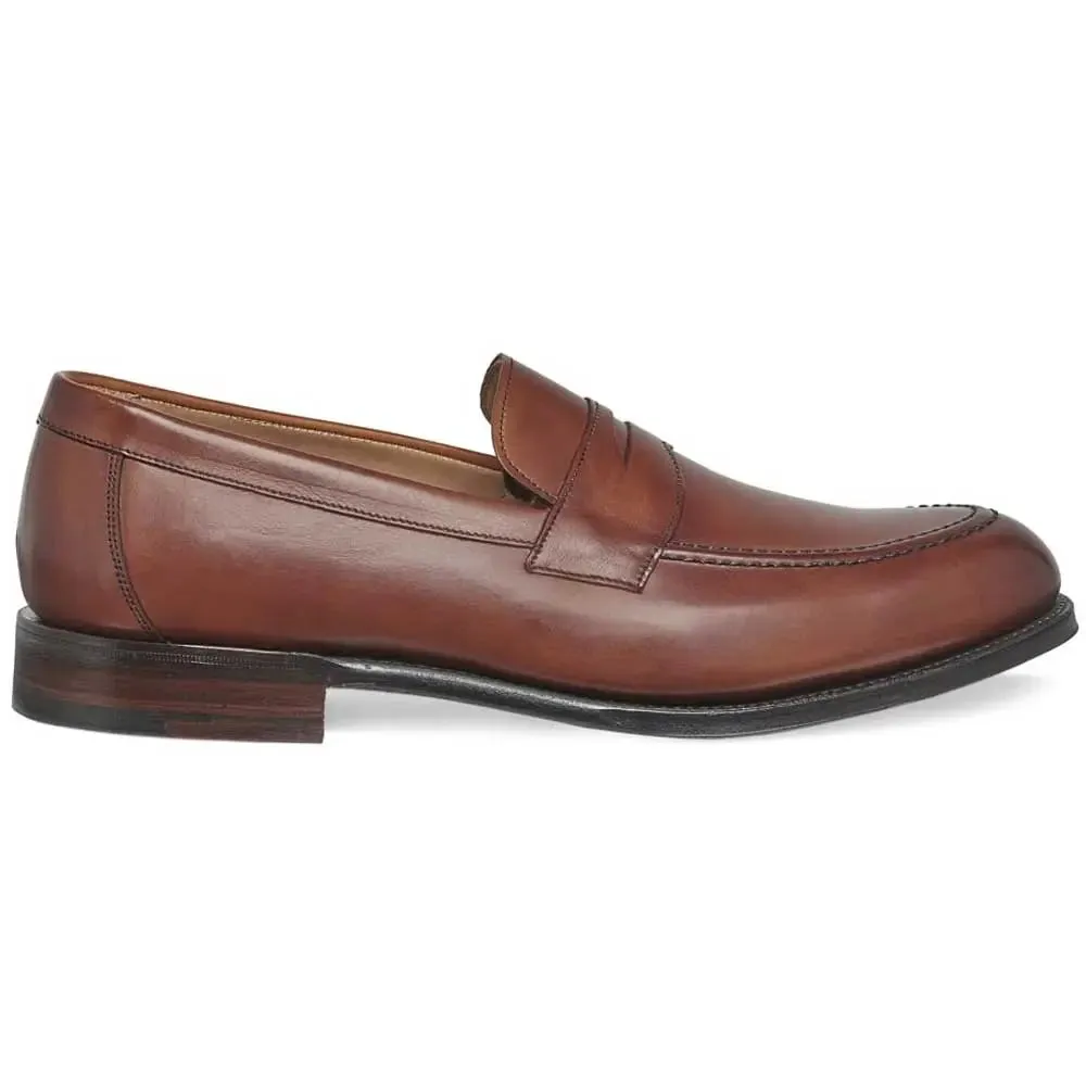 CHEANEY Shoes - Hadley Penny Loafer - Dark Leaf Calf