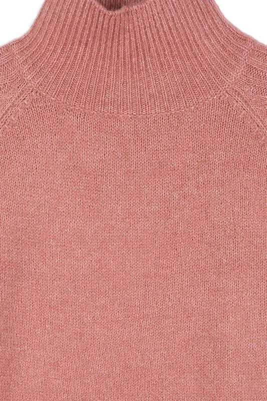 Crop Mock Neck Sweater