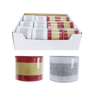 Elegant Glitter Ribbon Asst (6cm x 2.7m)