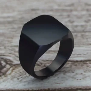 Elegant Minimal Matte Square Ring