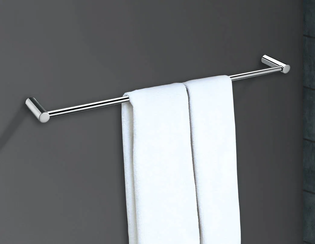 Elegant Single Towel Rail 615mm with Mounting Accessories