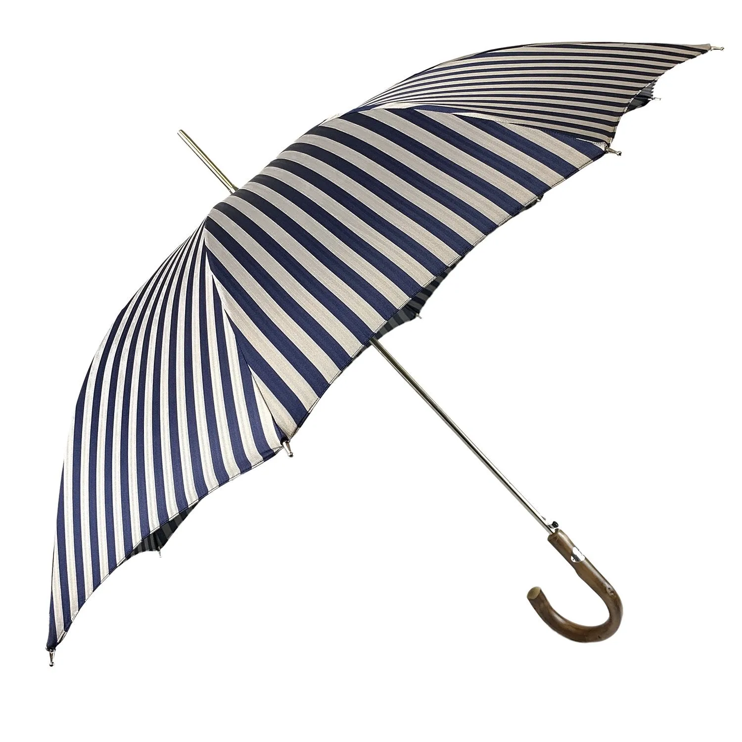 Elegant striped Blue and gray umbrella - Exclusive ilMarchesato