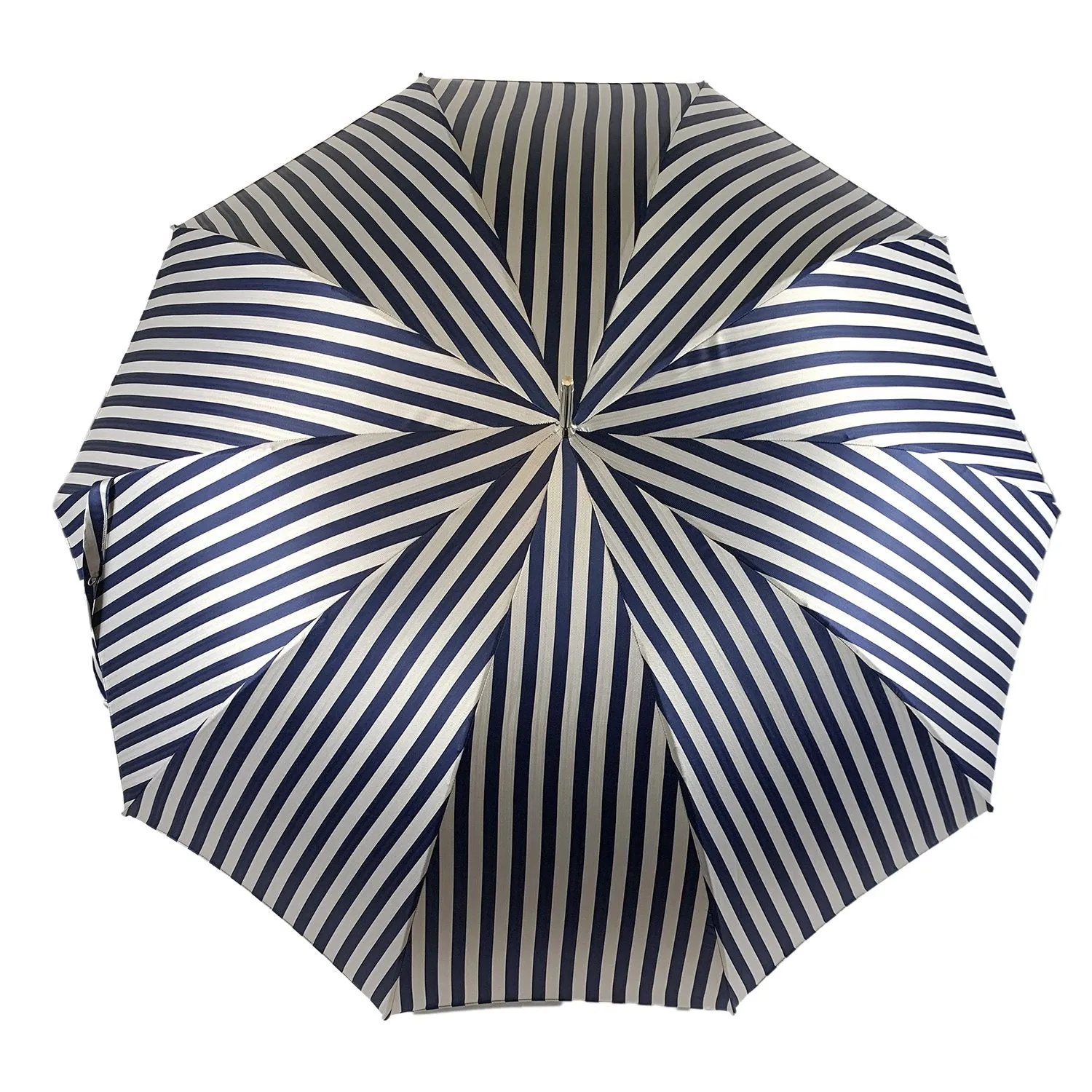 Elegant striped Blue and gray umbrella - Exclusive ilMarchesato