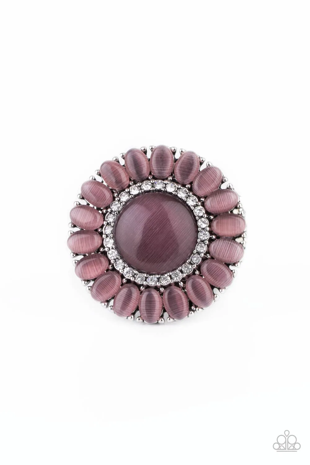 Elegantly Eden Purple Cat's Eye Stone Ring - Paparazzi Accessories