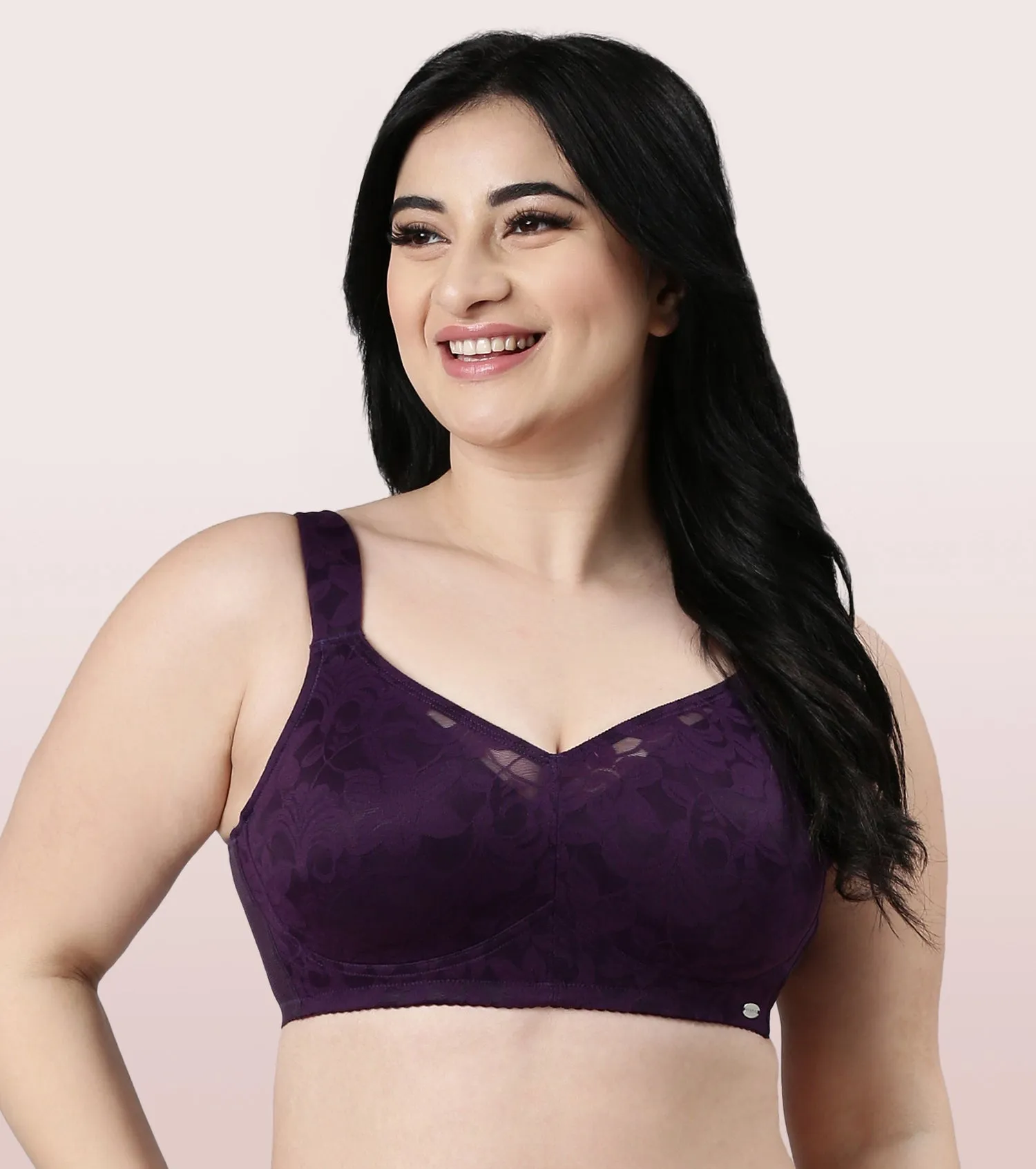 Enamor Body Transform F122 Smooth and Ultra Light Curve Super Support Bra for Women- Full Coverage, Non Padded and Wirefree