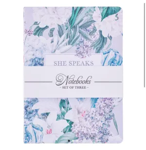 Graceful peonies large notebook set