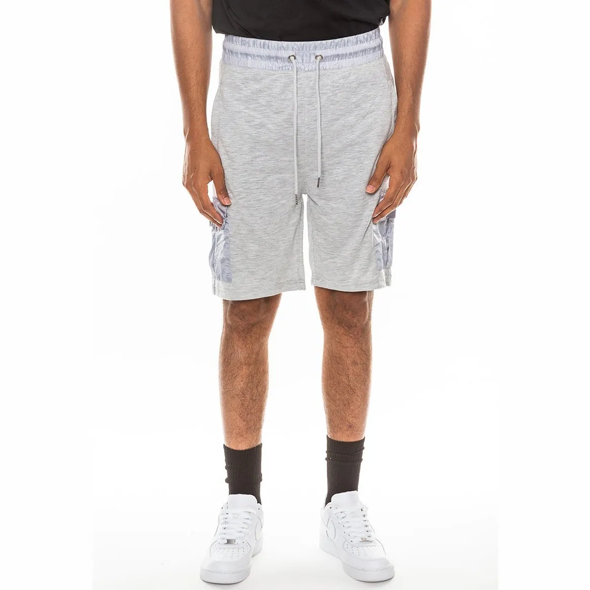 Grey Lightweight Slub Shorts