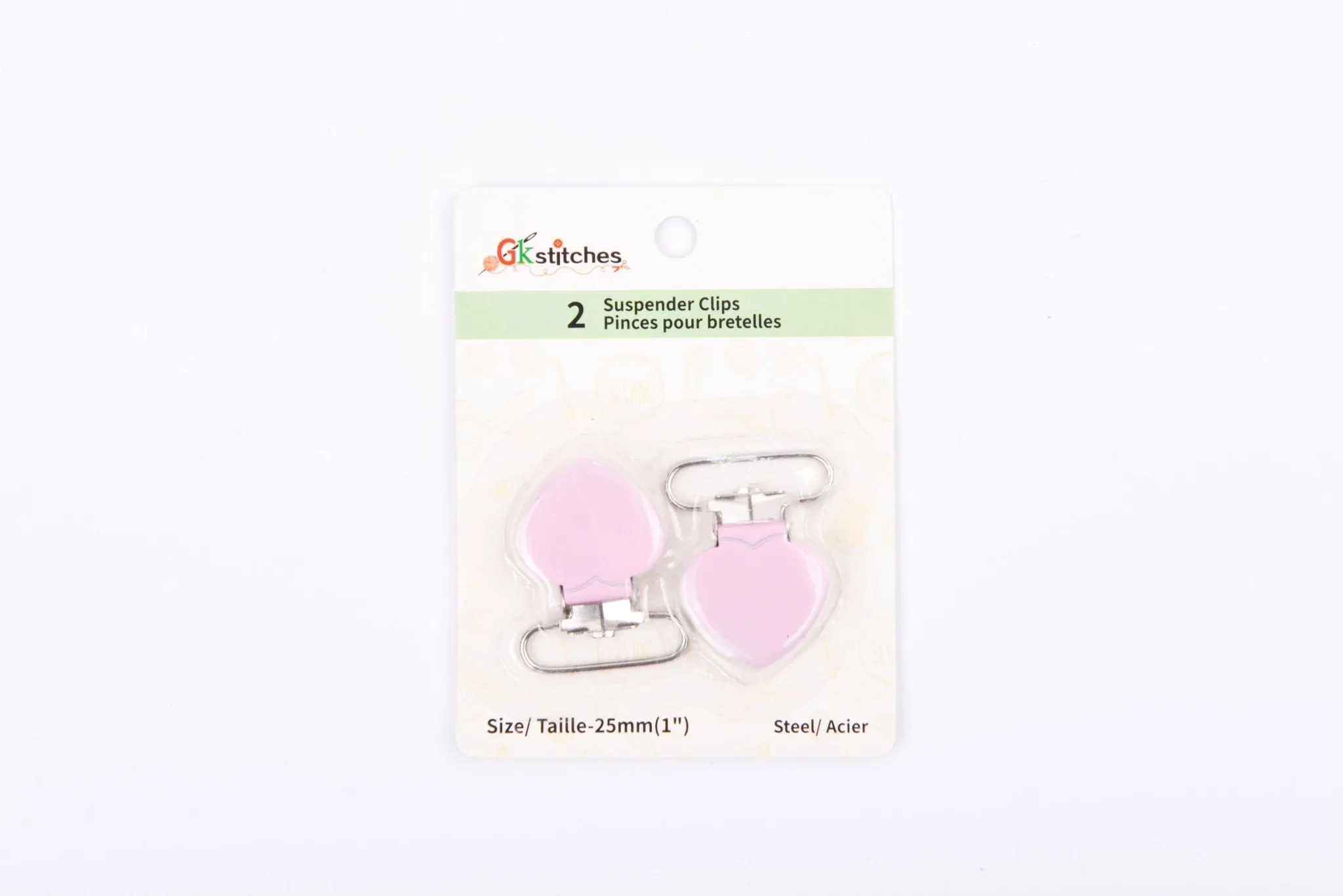 Heart Shape Suspender Clips- 25mm