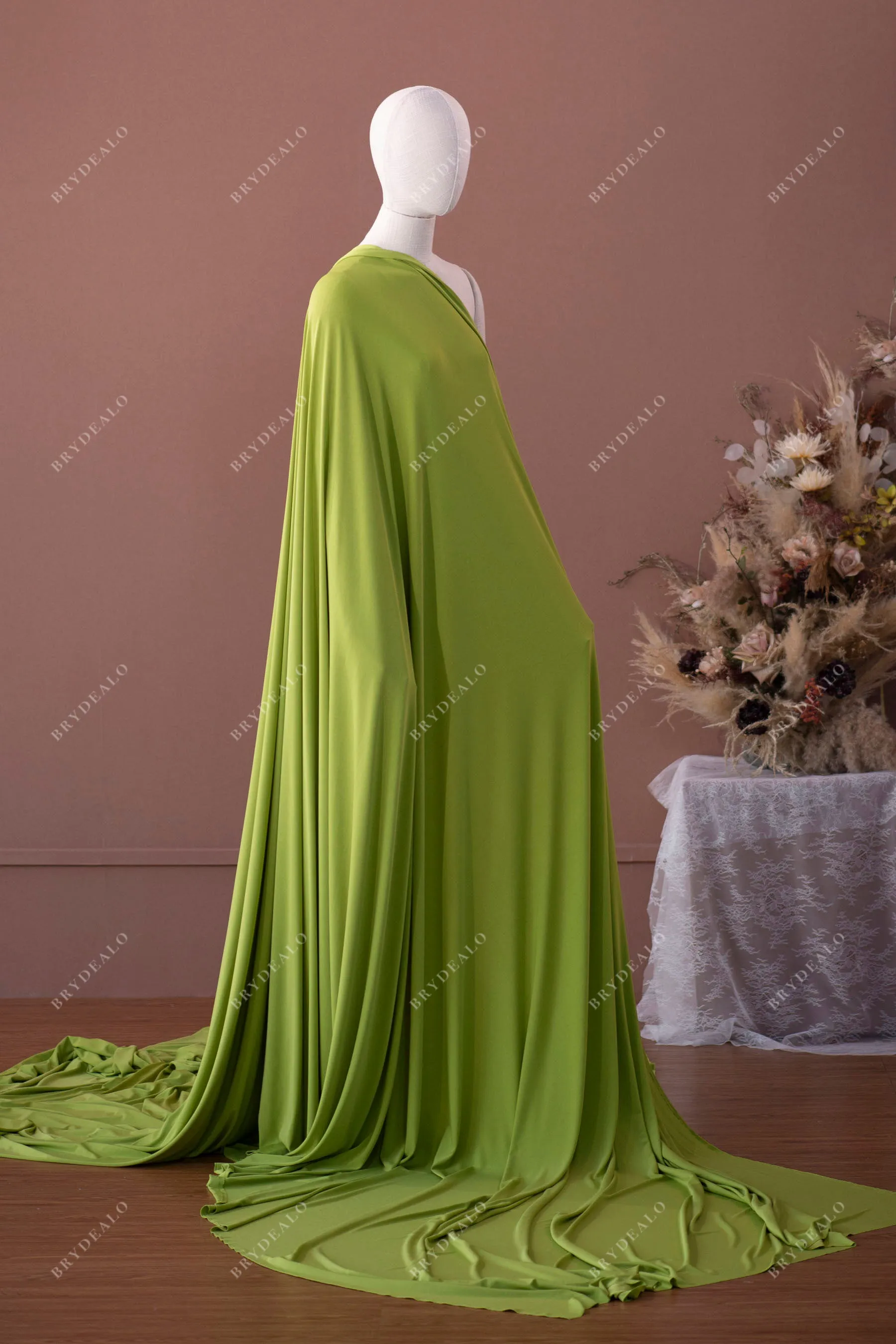 High Quality Moss Stretchy Jersey Designer Spandex Fabric