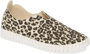 Ilse Jacobsen Tulip 139 Leopard Print Perforated Slip-On Sneaker