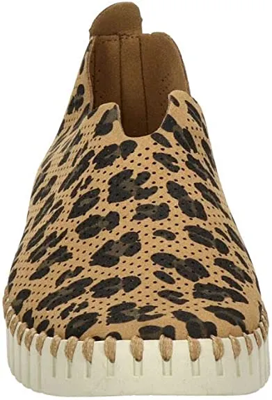 Ilse Jacobsen Tulip 139 Leopard Print Perforated Slip-On Sneaker