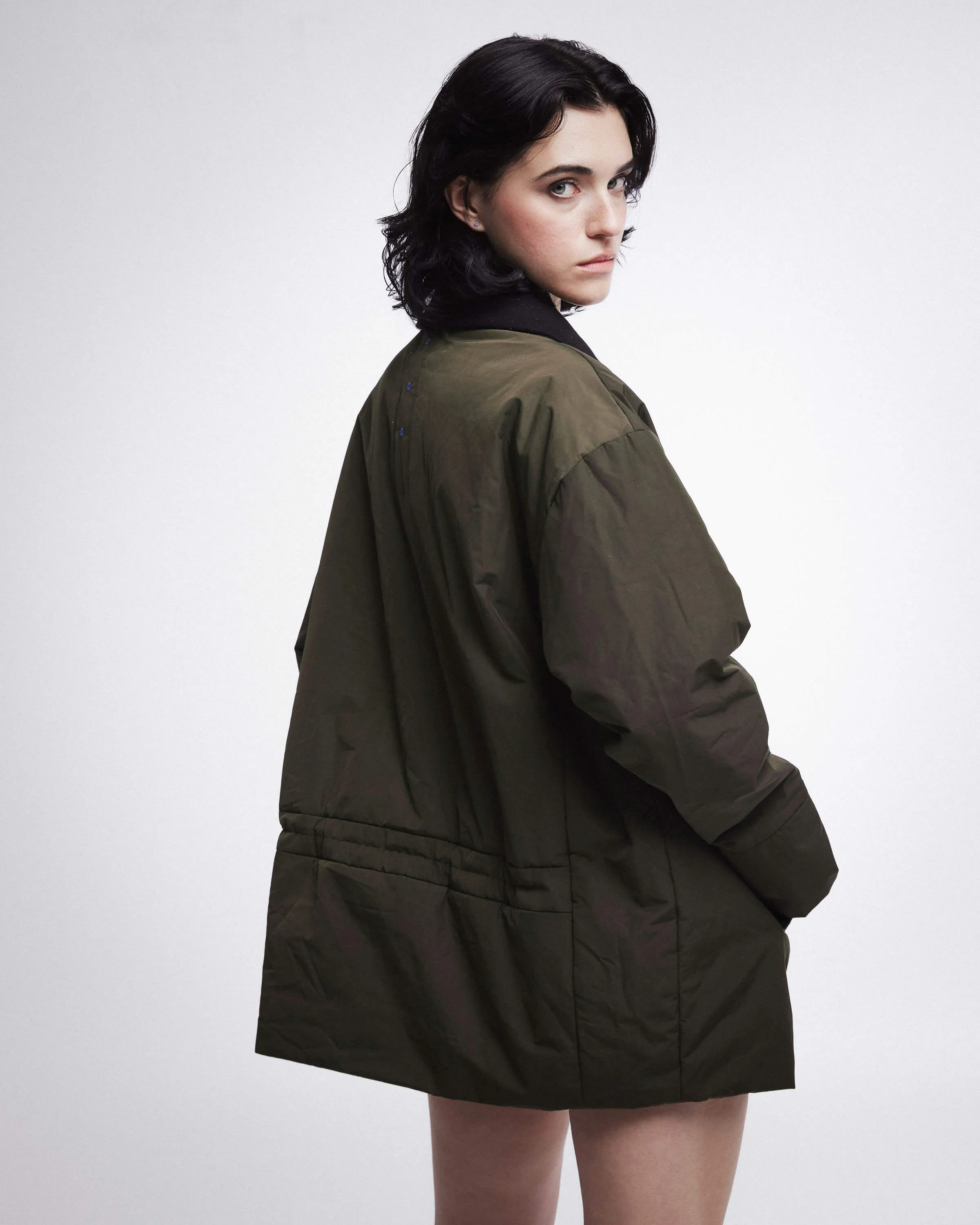 Jacket in Opaque Nylon PR414717 Khaki