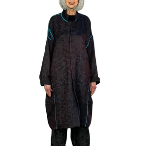 JACQUARD OVERSIZED MEDIUM COAT