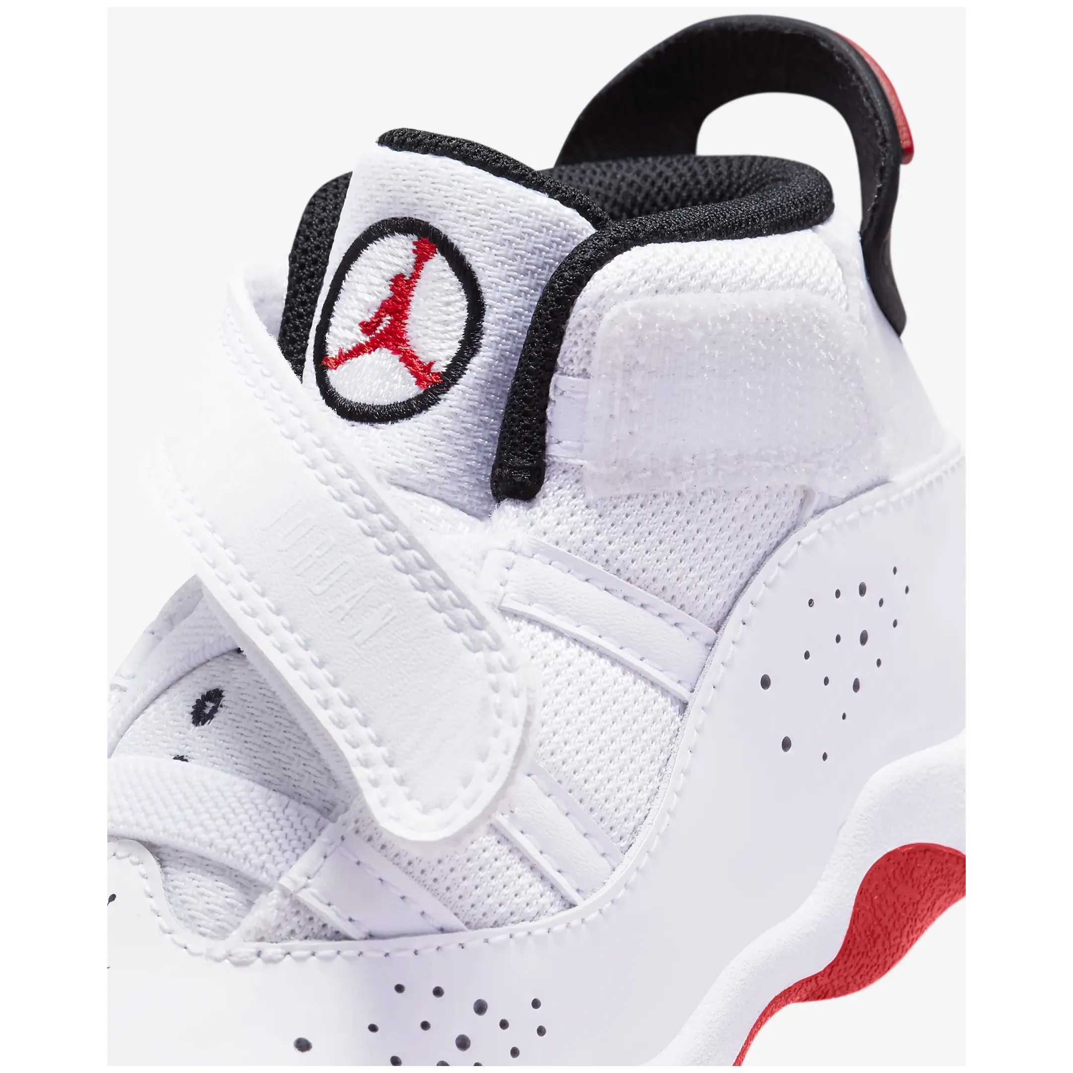 Kid's Jordan 6 Rings TD Shoes - White / Black / University Red