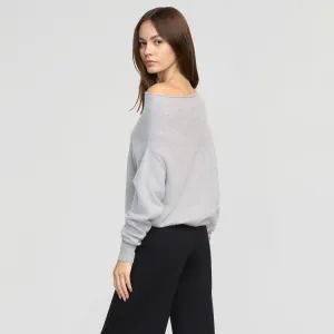 Lan Cashmere Off-Shoulder Sweater