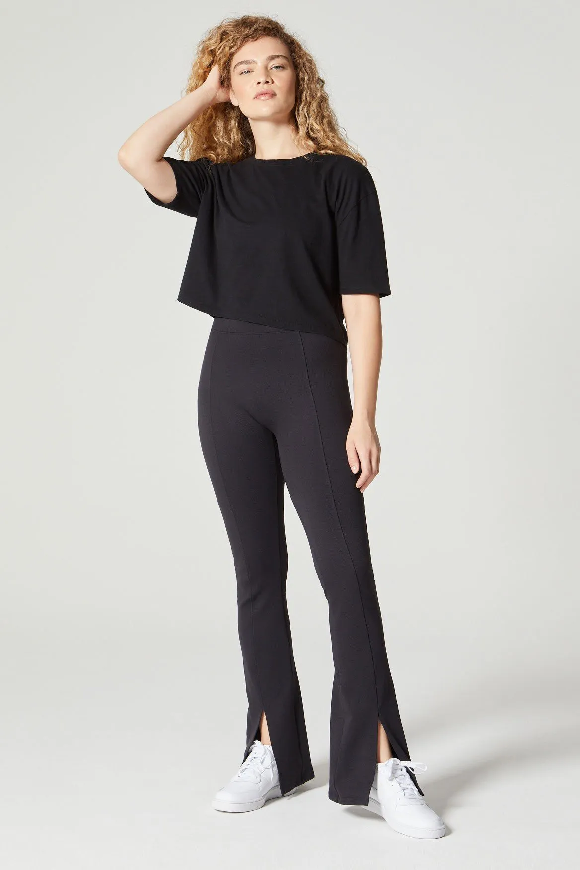 Marisa Cropped Boxy Tee Jet Black