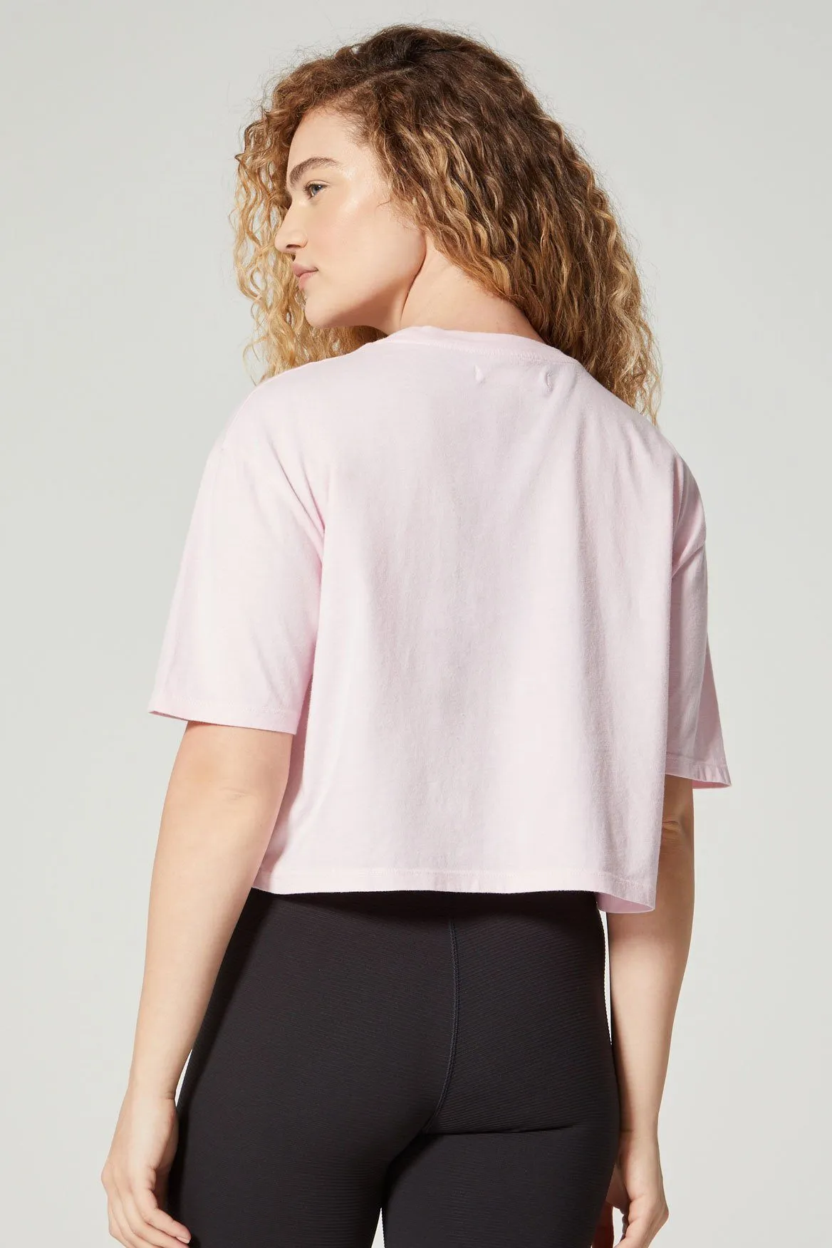 Marisa Cropped Boxy Tee Superpink