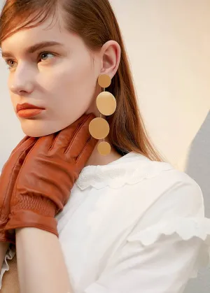 Multi Disc Drop Statement Earrings