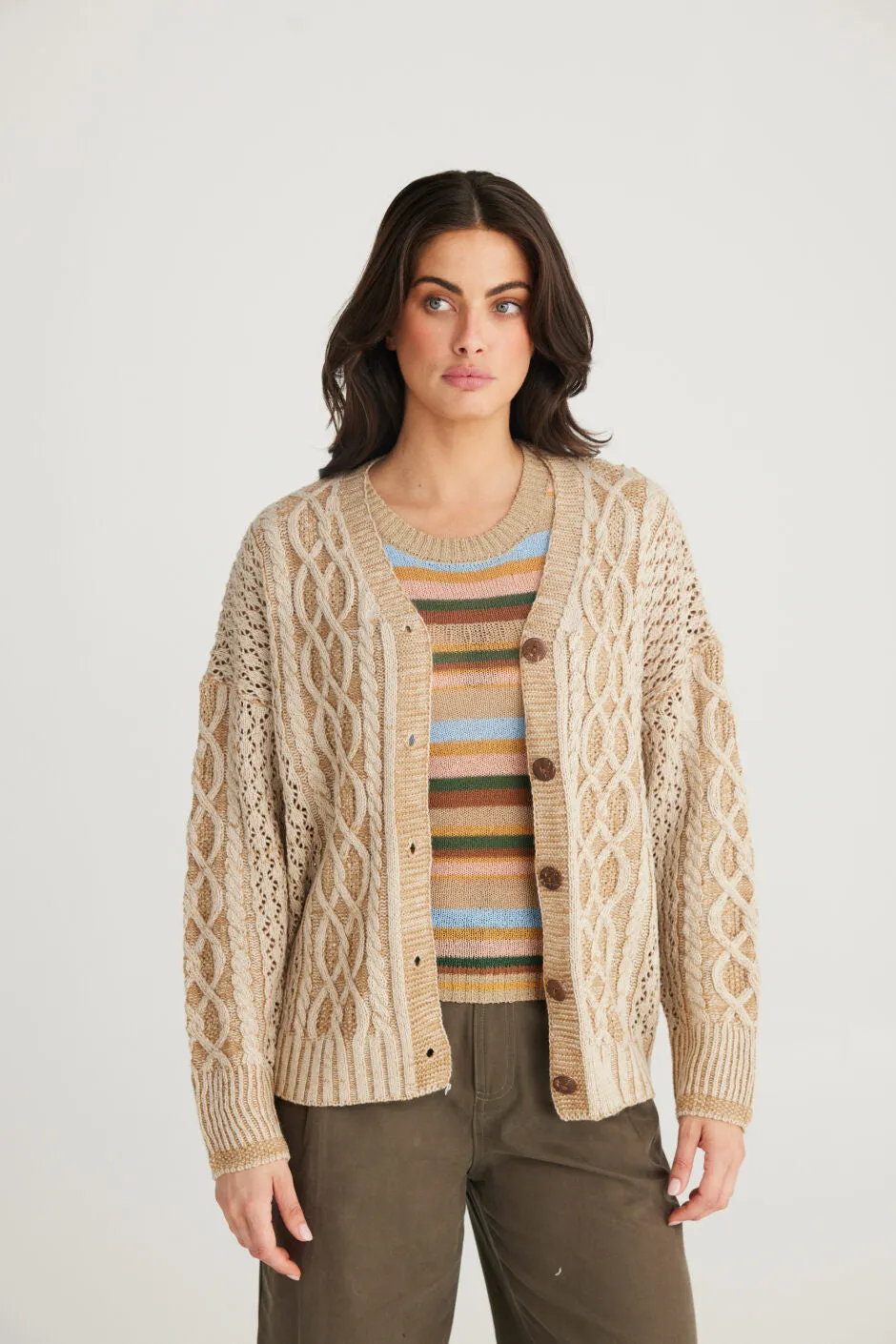 Odessa Cardigan - Taupe