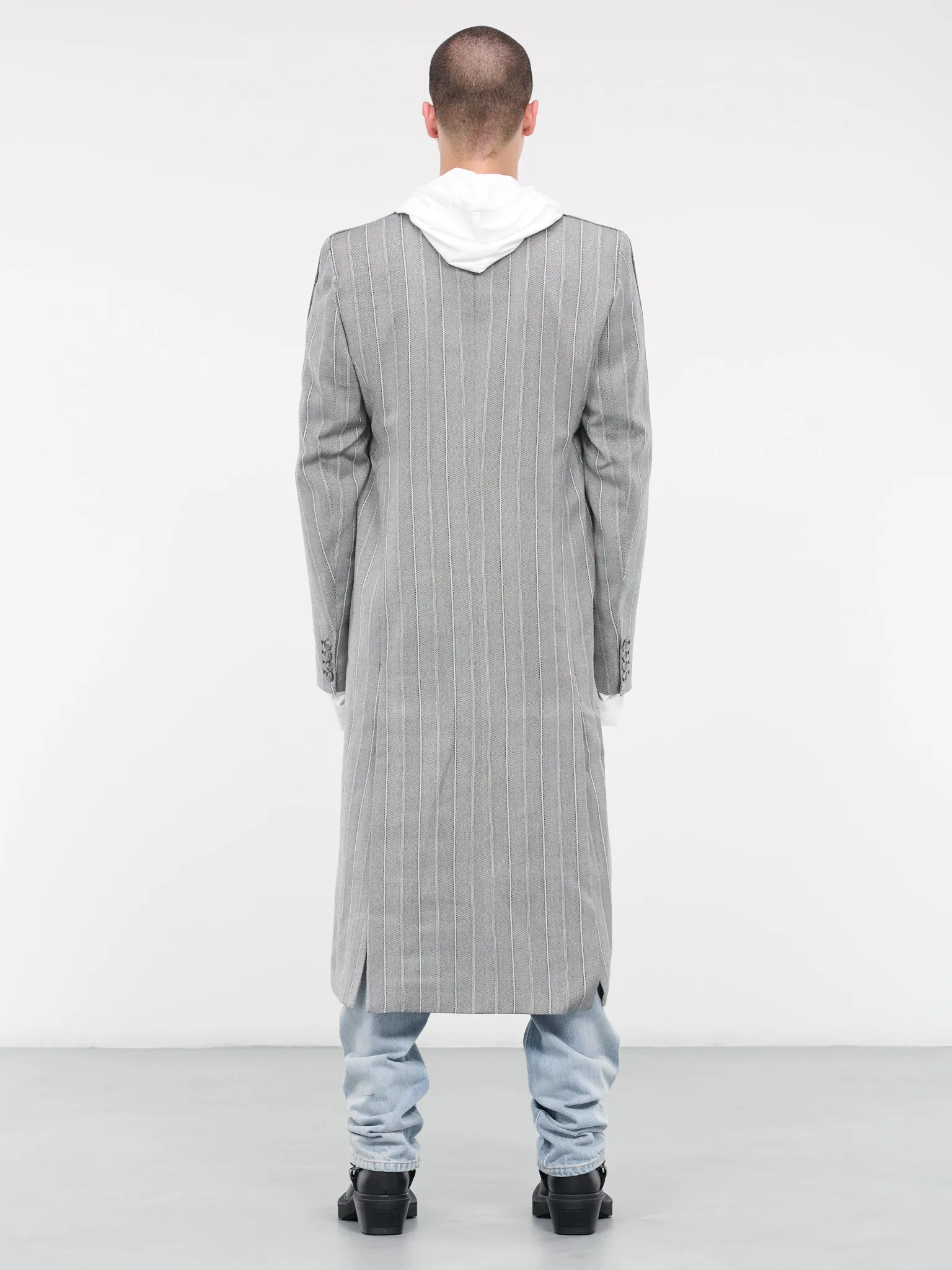 Pinstripe Trench Coat (VL18CO620G-GREY)