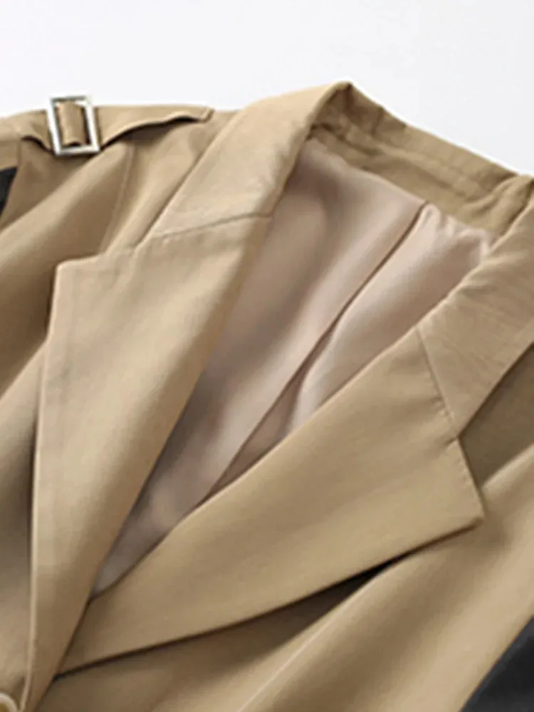 Pre Order:  Irregular Pleated Hem Trench Coat