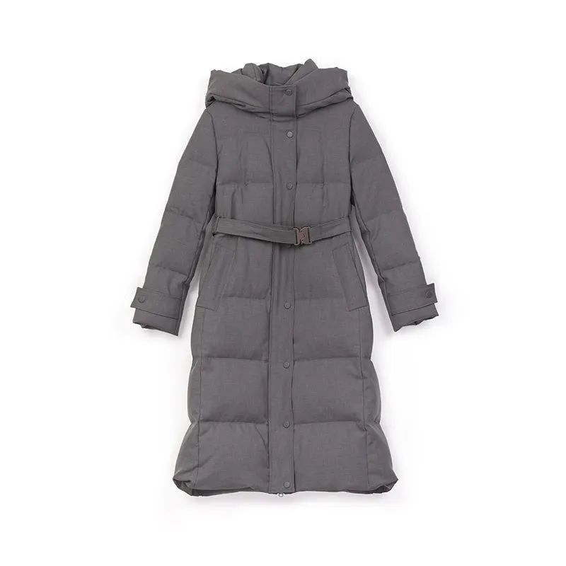 Premium Grey Long Down Jacket