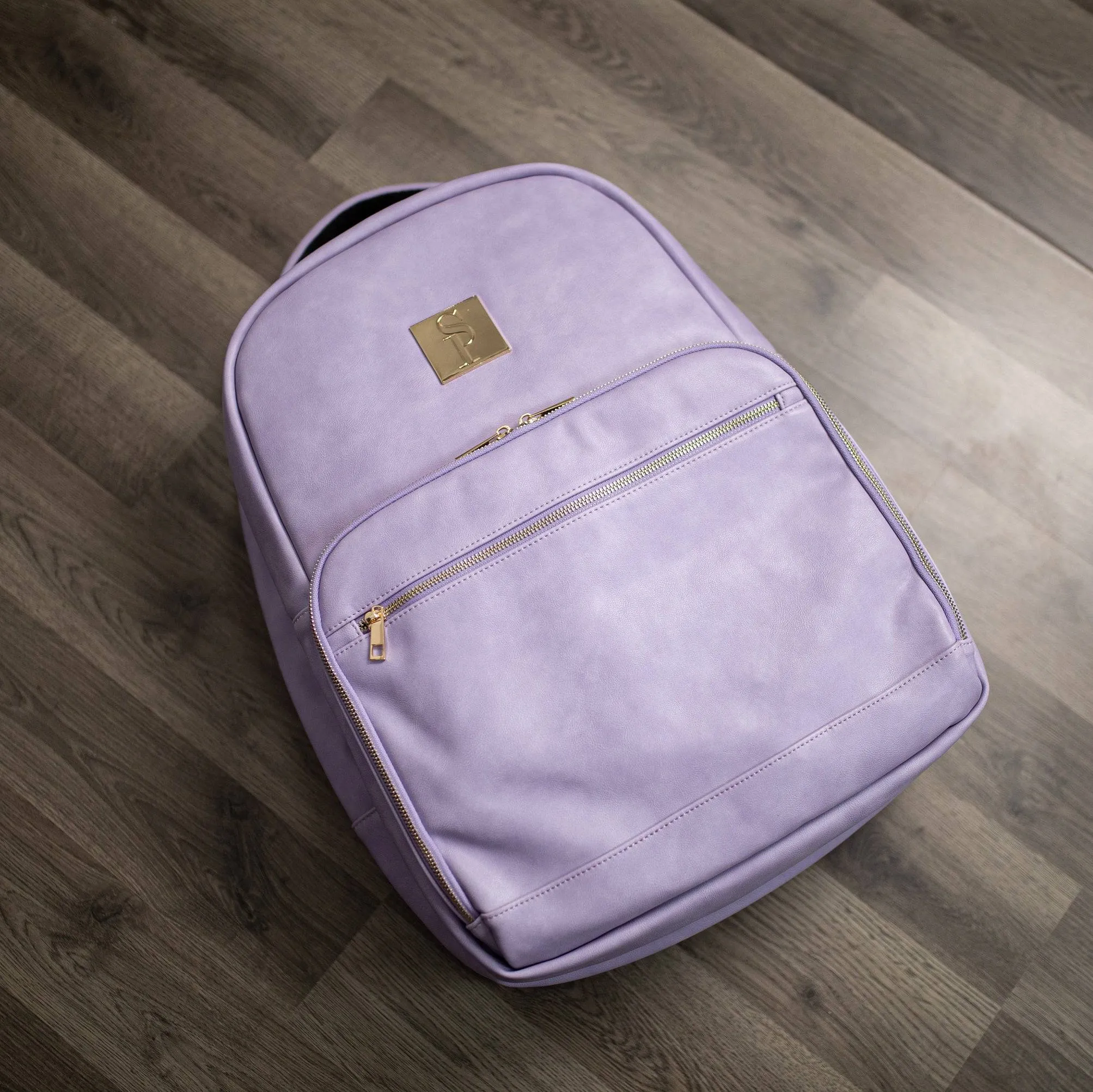 Purple Leather Commuter Bag