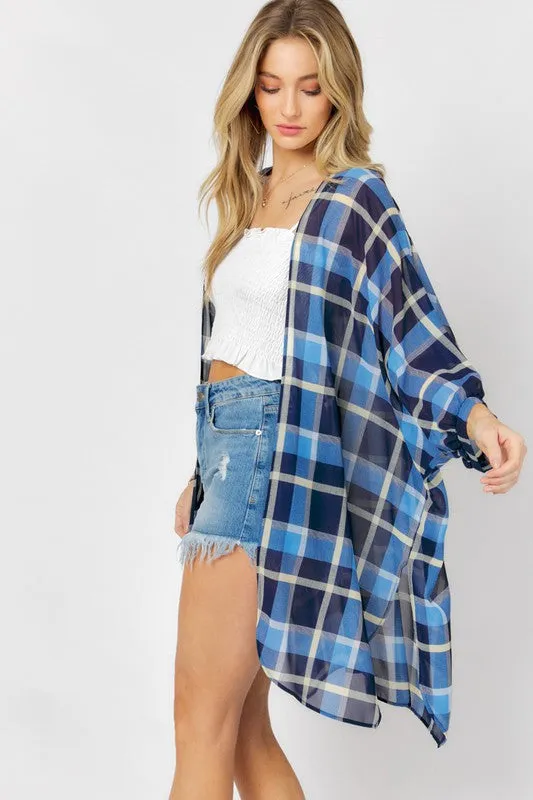 STRIPED SHORT SLEEVE CARDIGAN