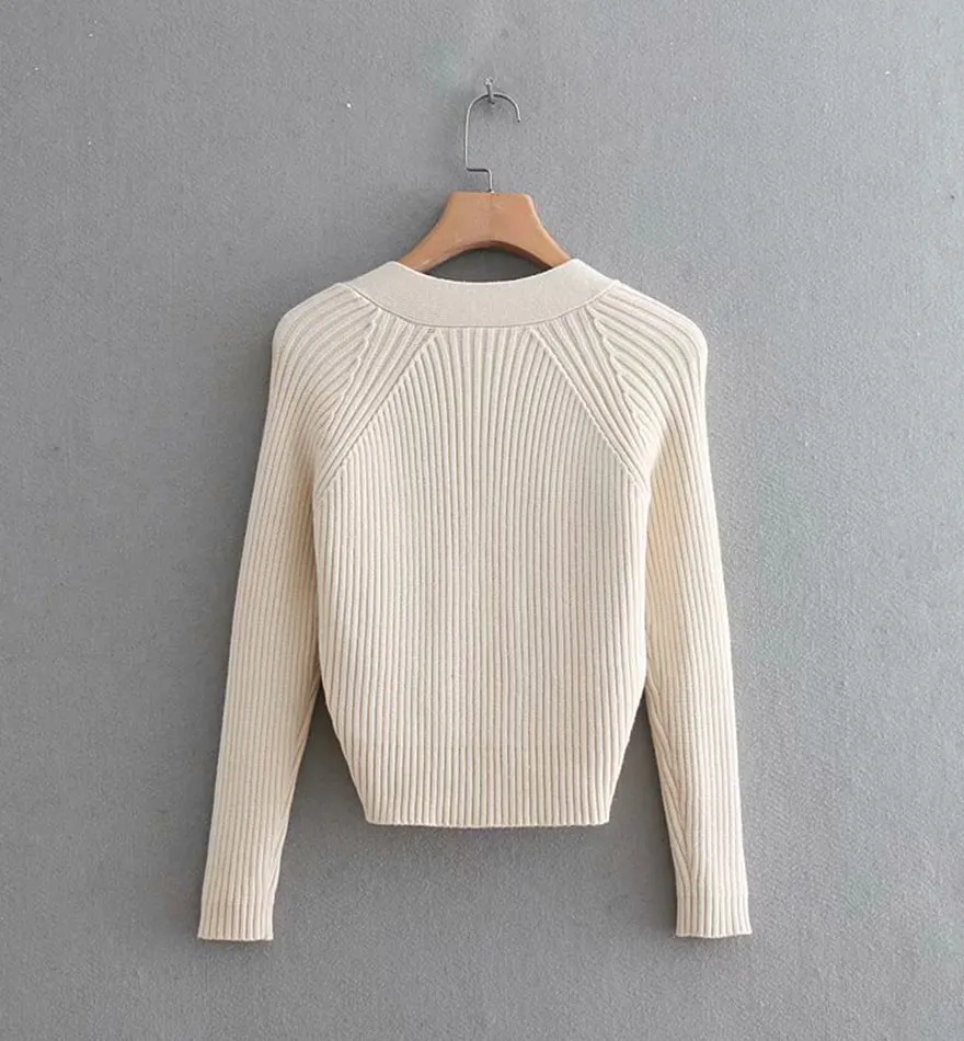 Sweater Simple Cardigan Long Sleeve Sweater     S4380