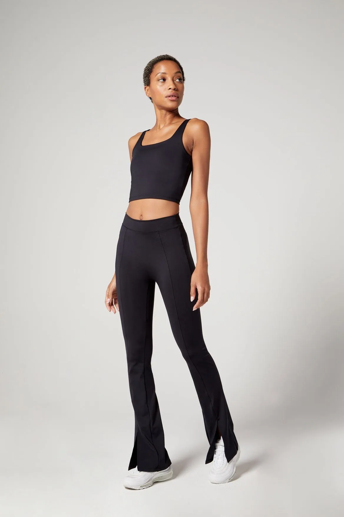 Thalia Cropped Tank Jet Black