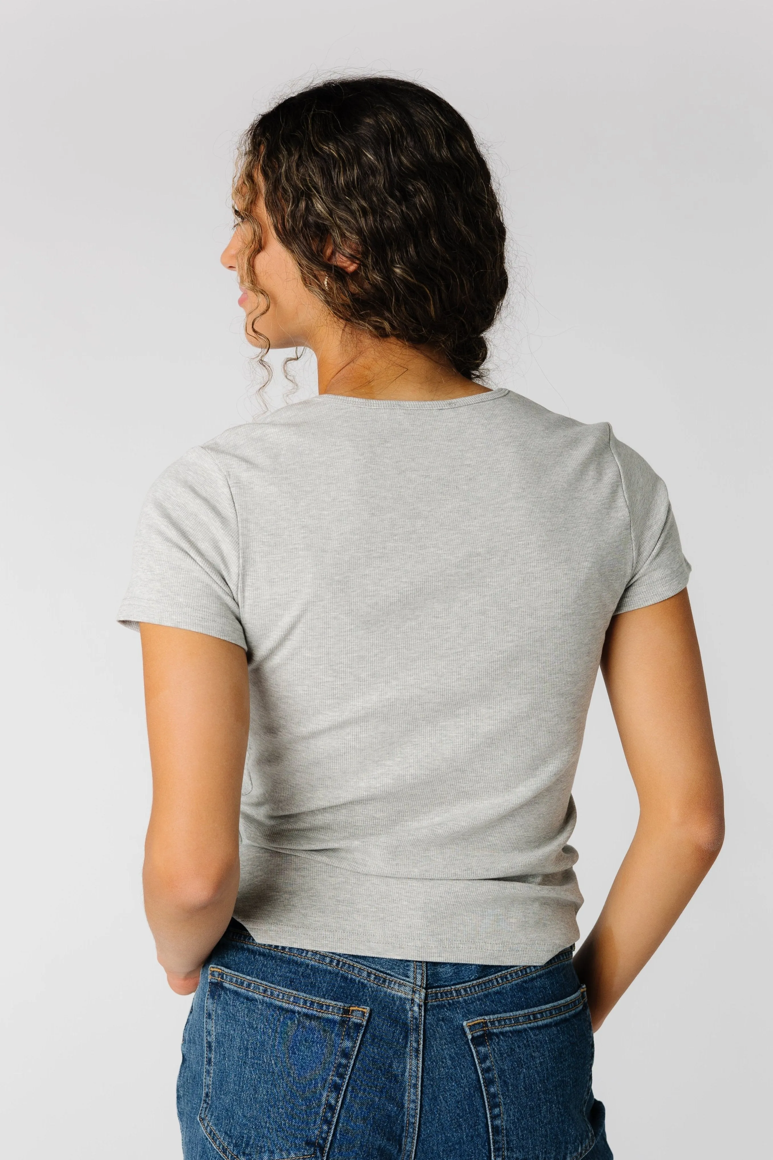 The Reese Top - Heather Grey